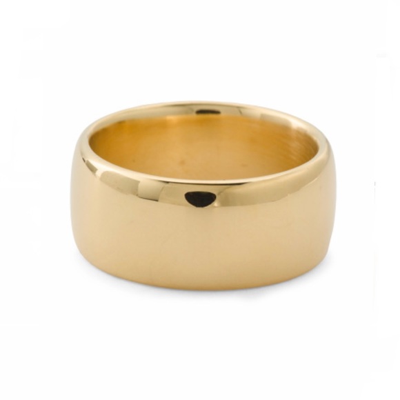 Milor Other - New Milor Resin 14k Gold Wide Ring Band Size 8